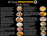 Food menu pdf